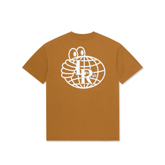 LAST RESORT AB - Atlas Monogram Tee Golden Brown/White