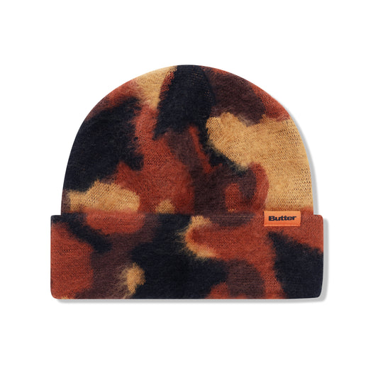 BUTTER GOODS - Mohair Camo Cuff Beanie Burnt Orange