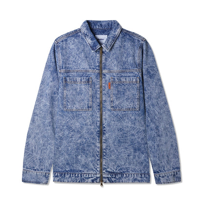 BUTTER GOODS - Overdye Web Denim Jacket Acid Wash Indigo