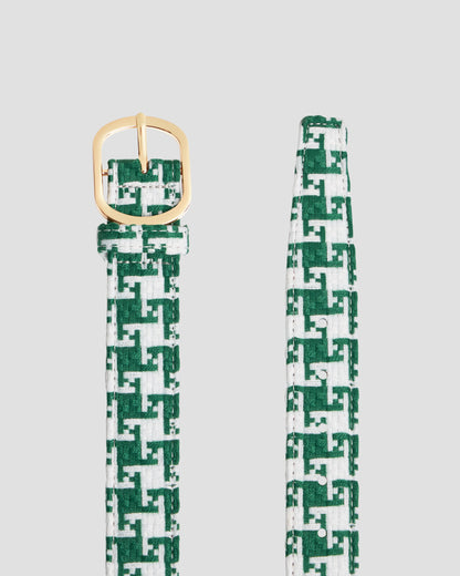 RASSVET - Loosey Houndstooth Belt Green