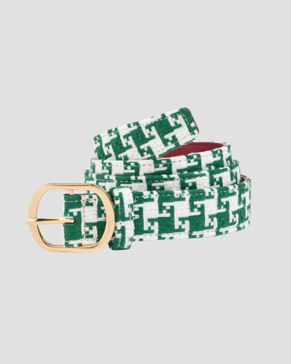 RASSVET - Loosey Houndstooth Belt Green