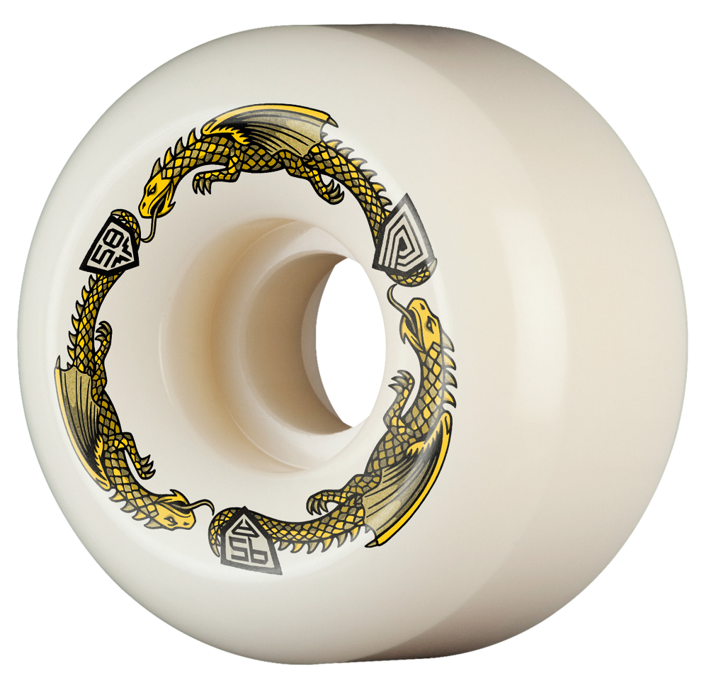 POWELL PERALTA - 58mm Dragon Formula YELLOW Rat Bones II 95a