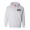 BAKER - Arch Logo Zip-Up Hoodie Heather Grey