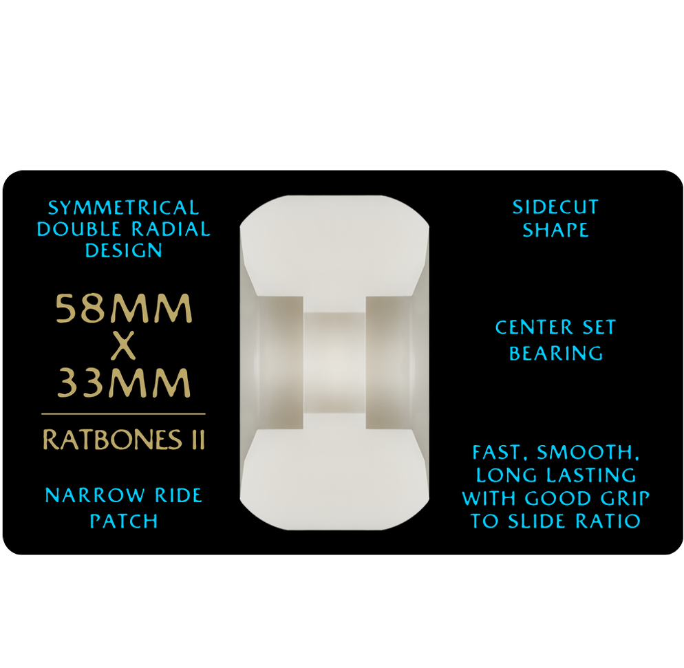 POWELL PERALTA - 58mm Dragon Formula BLUE Rat Bones II 97a