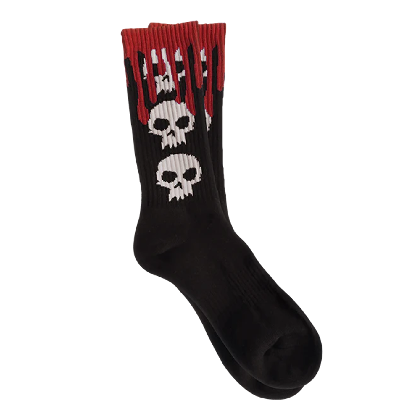ZERO - 3 Skull Blood Socks Black