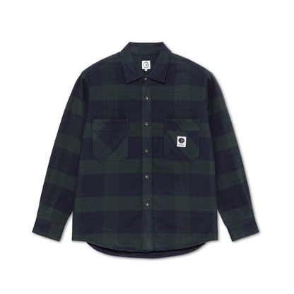 POLAR SKATE CO. - Mike L/S Flannel Shirt Navy/Teal