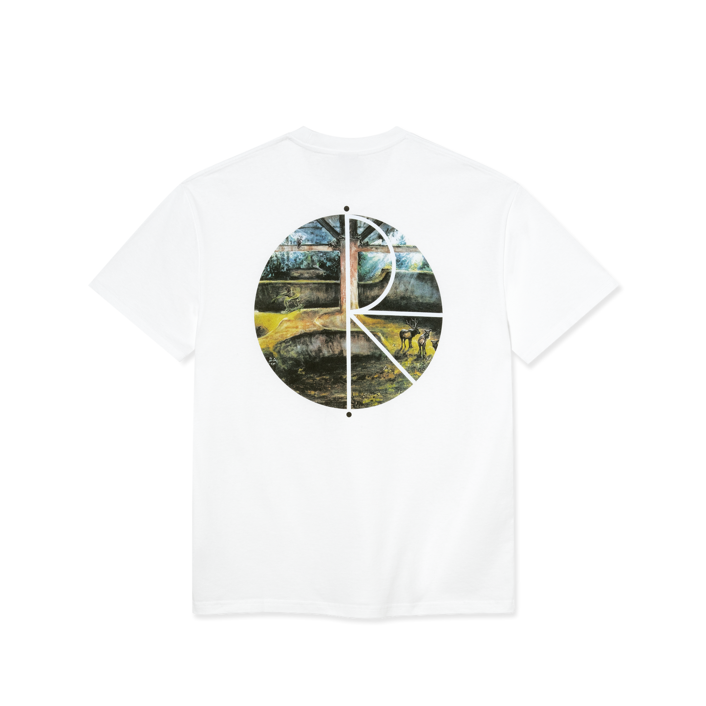 POLAR SKATE CO. - Fill Logo Burnside 2084 Tee White