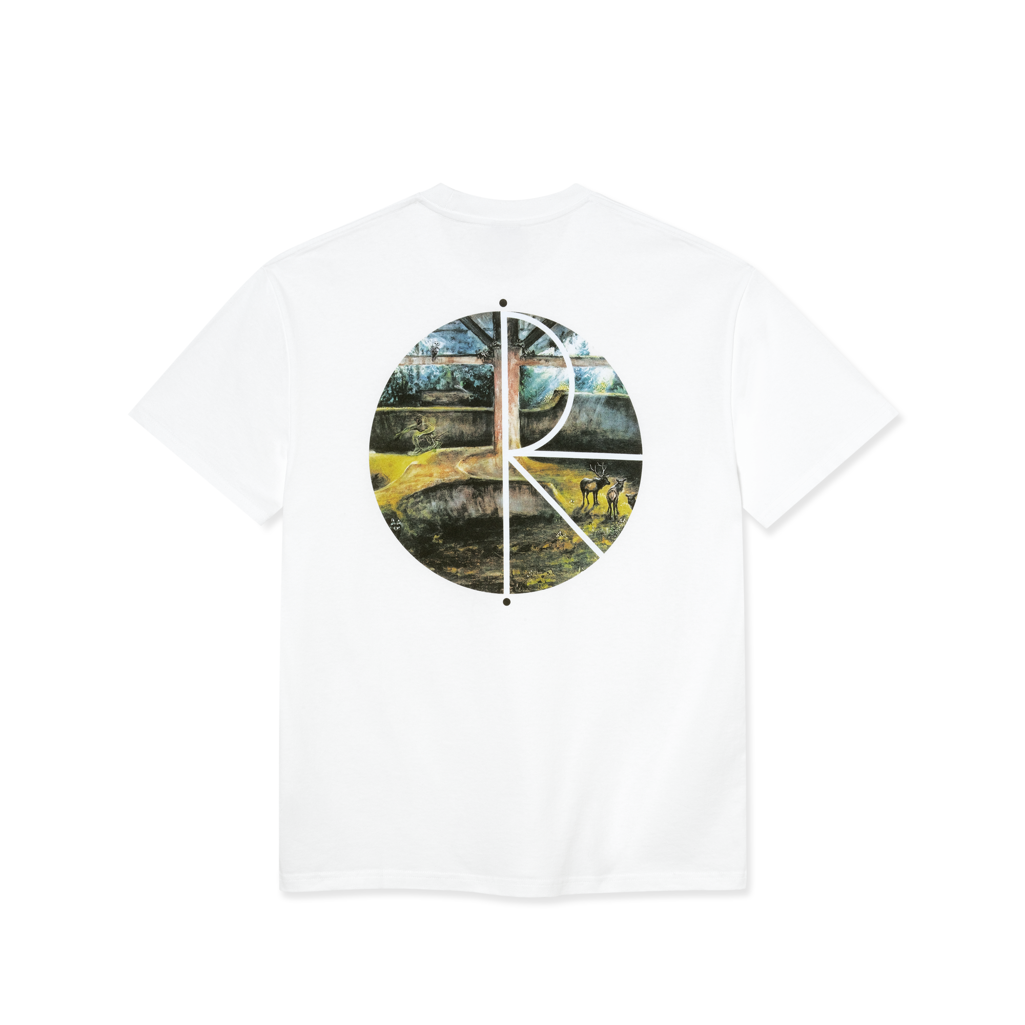POLAR SKATE CO. - Fill Logo Burnside 2084 Tee White