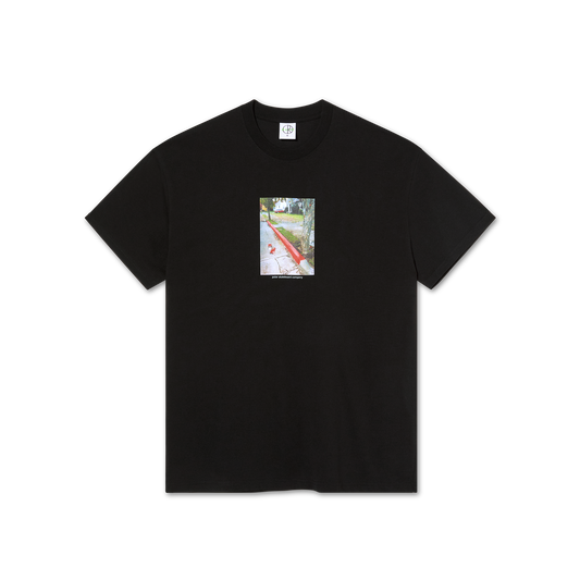 POLAR SKATE CO. - Red Curb Tee Black