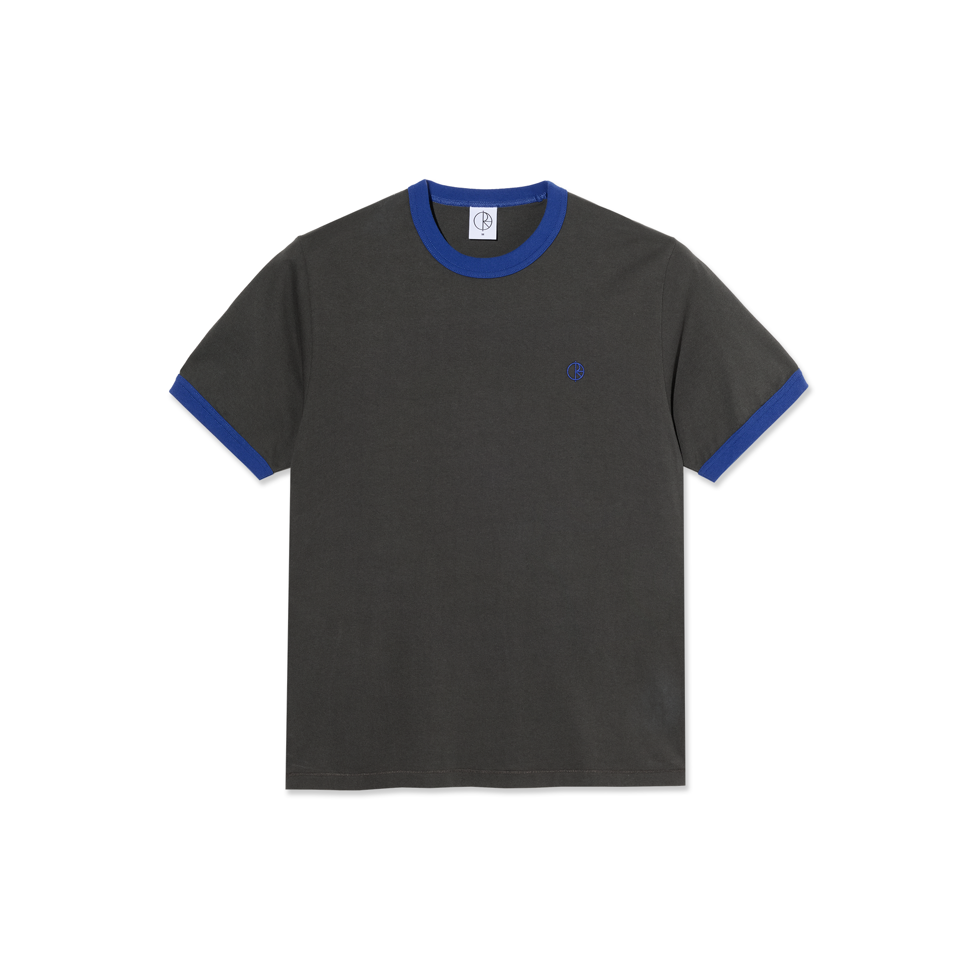 POLAR SKATE CO. - Ringer Tee Dirty Black/Egyptian Blue