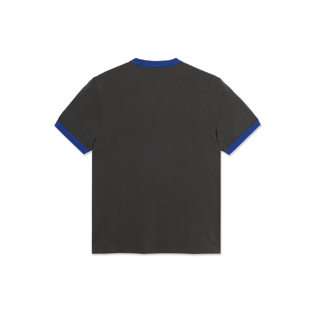 POLAR SKATE CO. - Ringer Tee Dirty Black/Egyptian Blue
