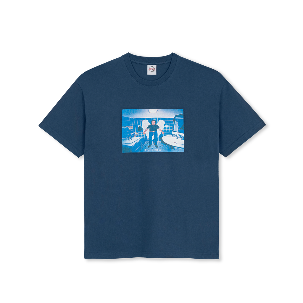 POLAR SKATE CO. - Angel Man Tee Grey Blue