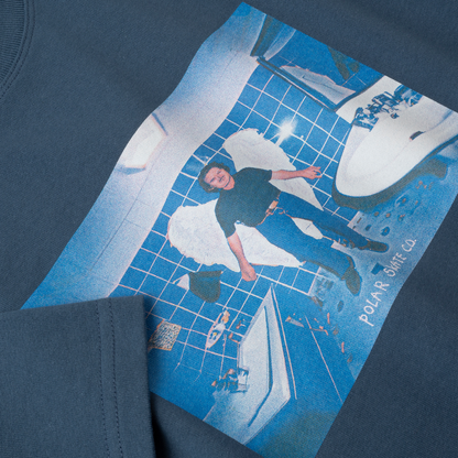 POLAR SKATE CO. - Angel Man Tee Grey Blue