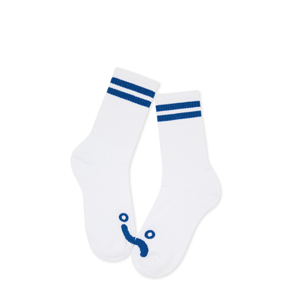 POLAR SKATE CO. - Happy Sad Socks White/Blue