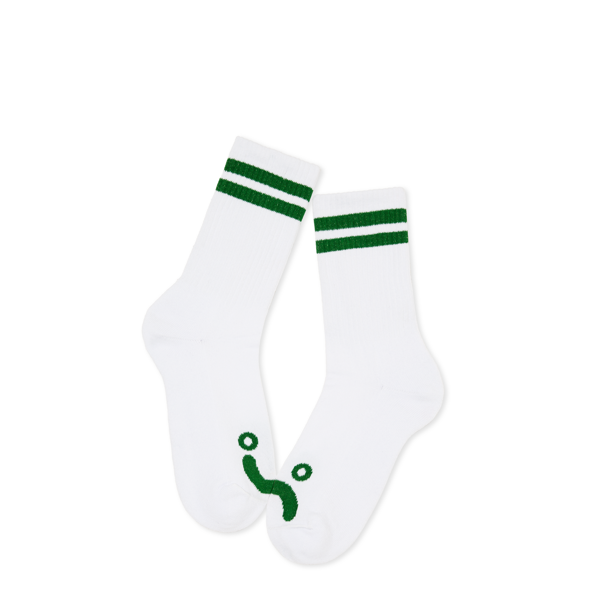 POLAR SKATE CO. - Happy Sad Socks White/Green