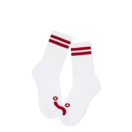 POLAR SKATE CO. - Happy Sad Socks White/Red
