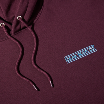 POLAR SKATE CO. - Stretch Logo Dave Hoodie Dark Wine