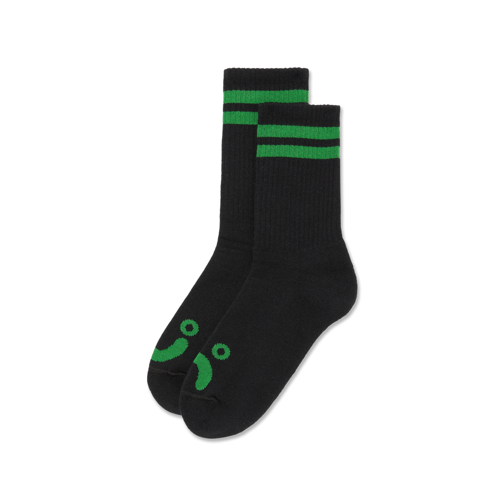 POLAR SKATE CO. - Happy Sad Socks Black/Green