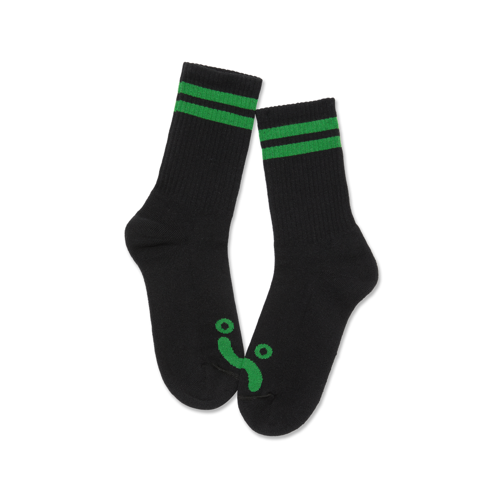 POLAR SKATE CO. - Happy Sad Socks Black/Green
