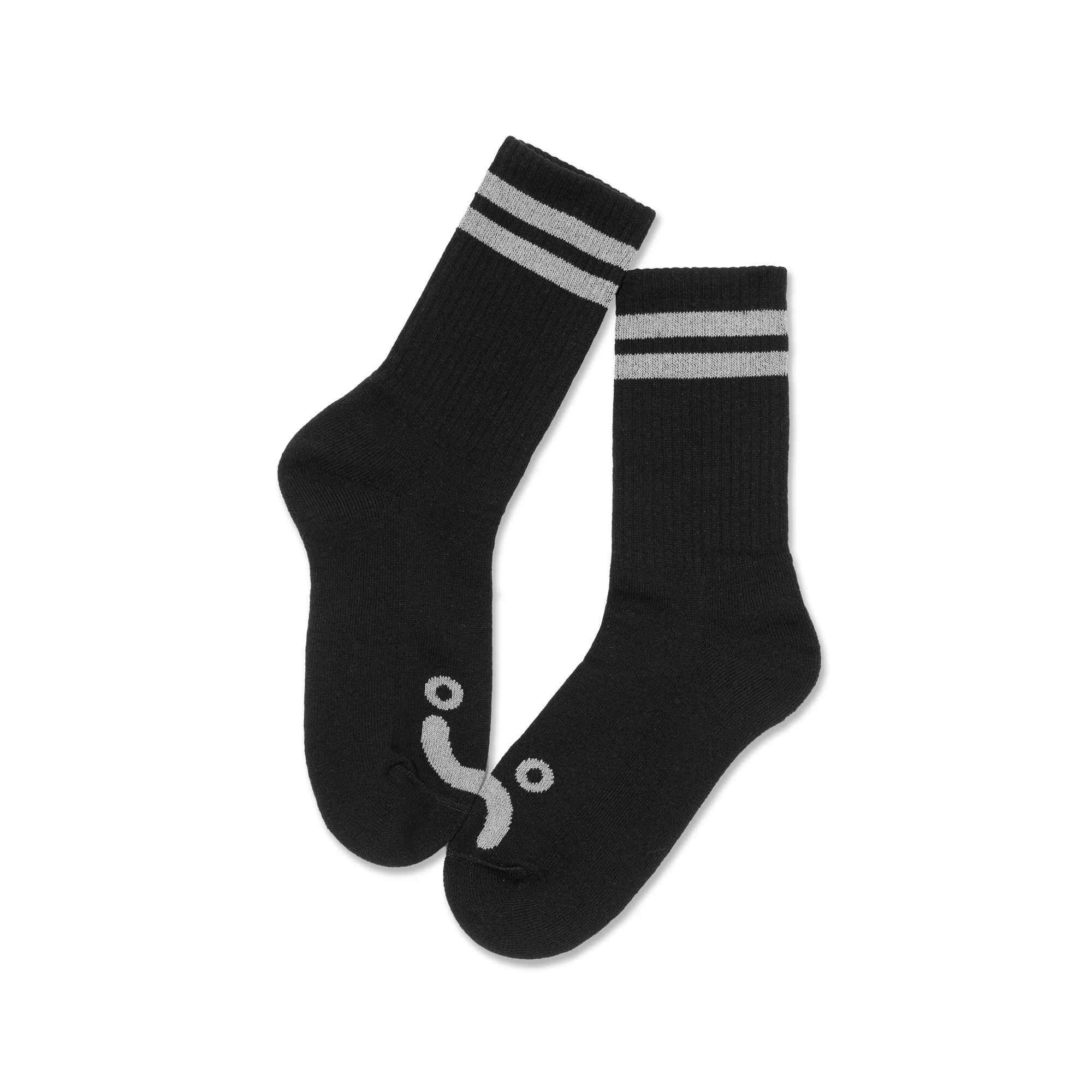 POLAR SKATE CO. - Happy Sad Socks Black/Grey