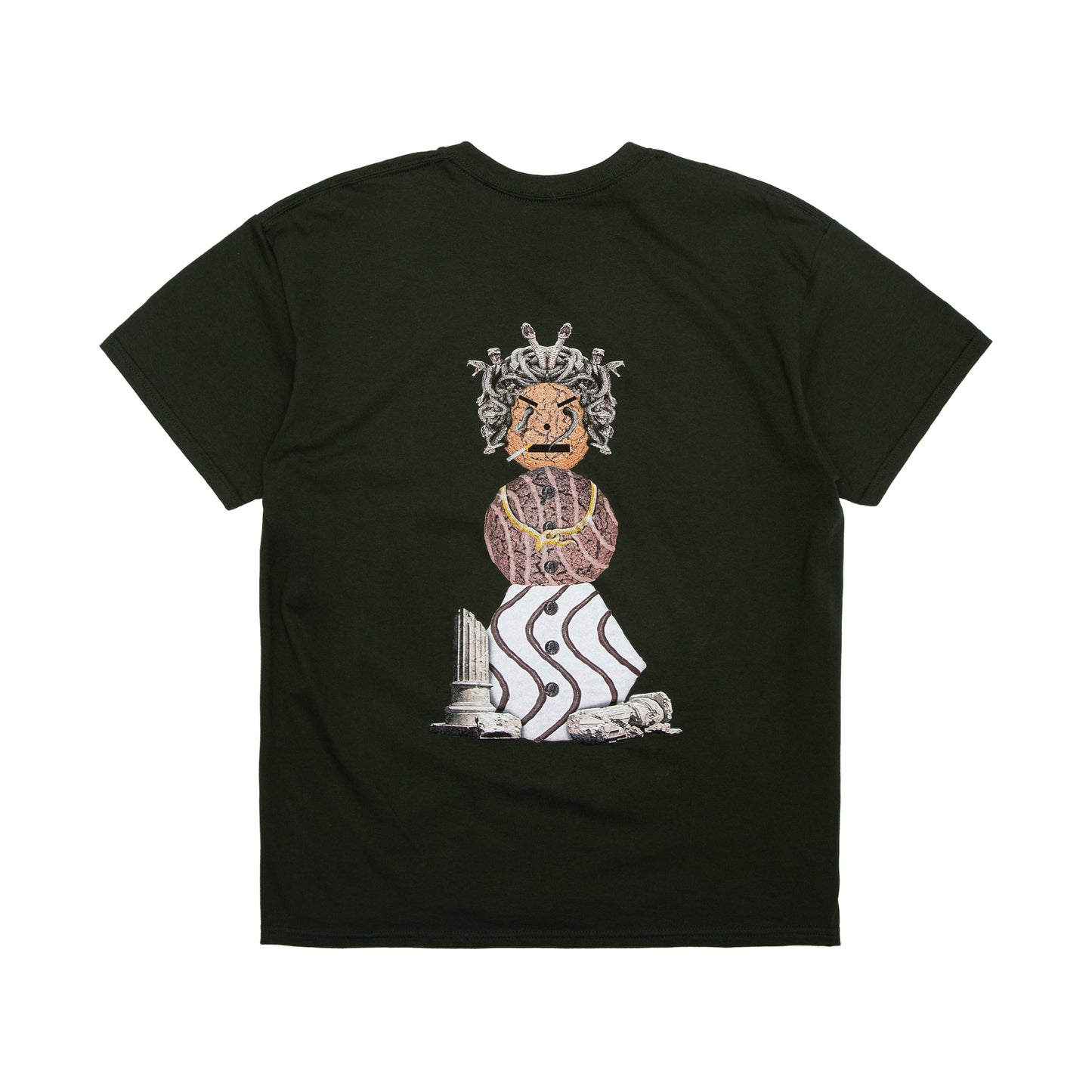 QUARTER SNACKS - Medusa Snackman Tee Forrest Green