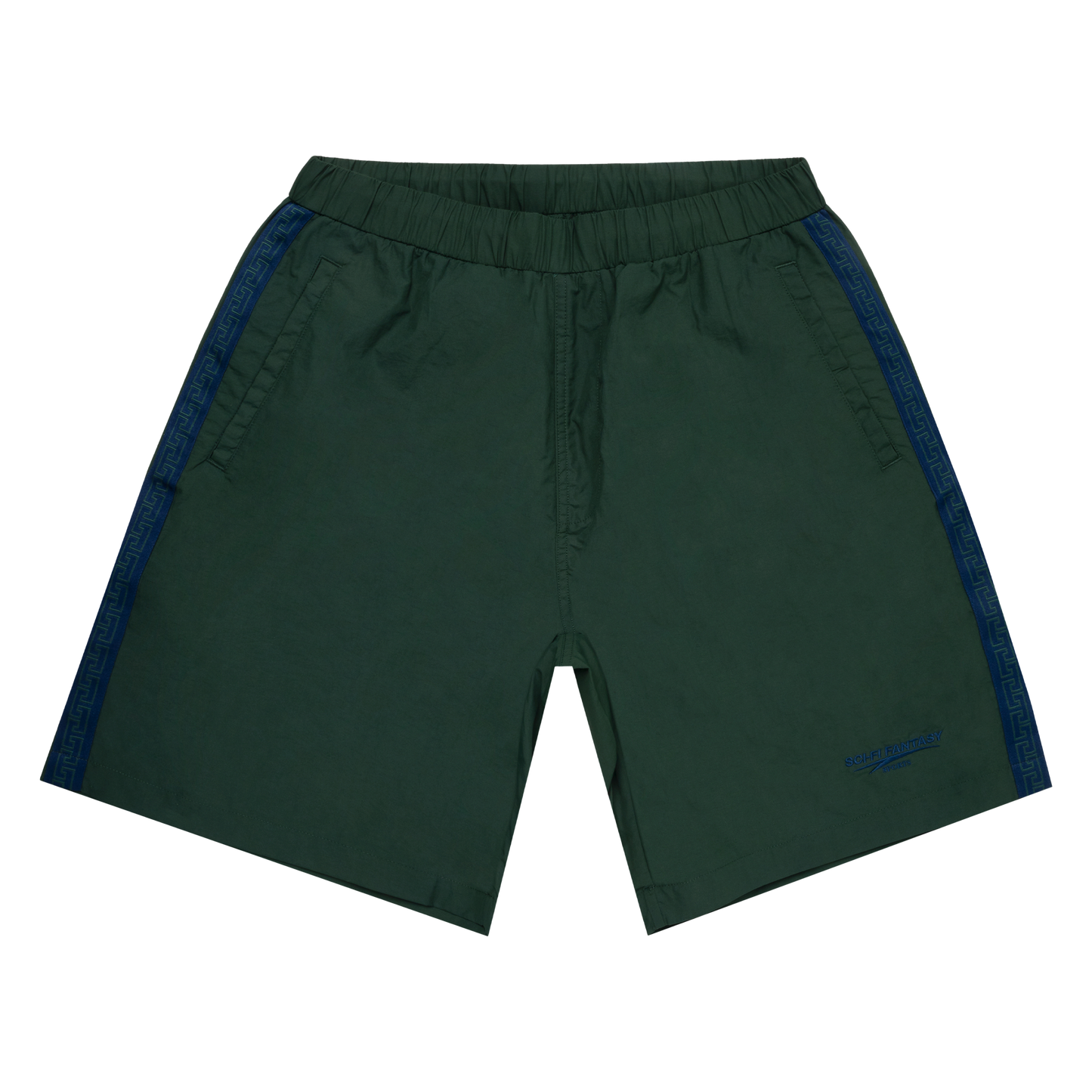 SCI-FI FANTASY - Woven Trim Shorts Teal