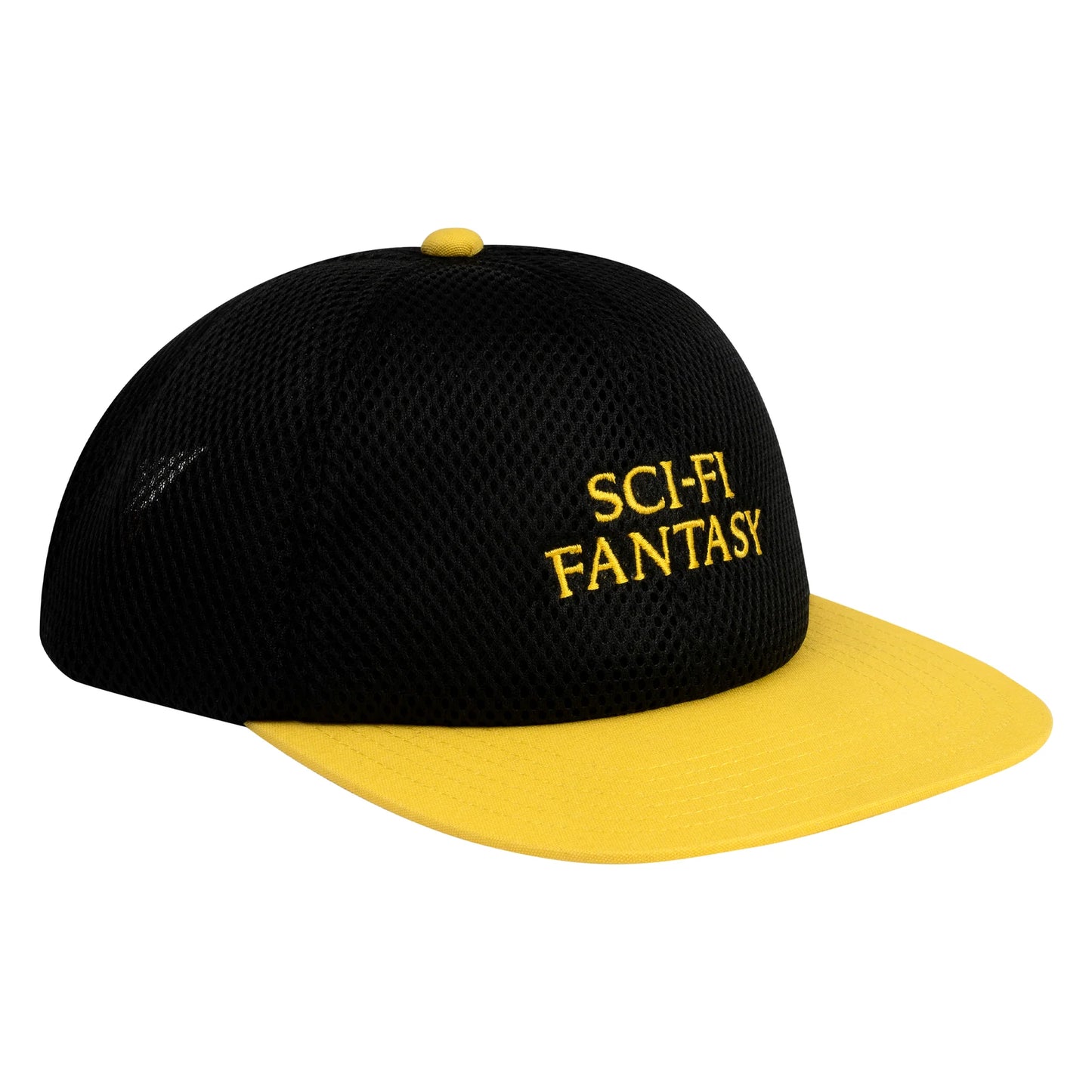 SCI-FI FANTASY - Logo Mesh Hat Black/Yellow