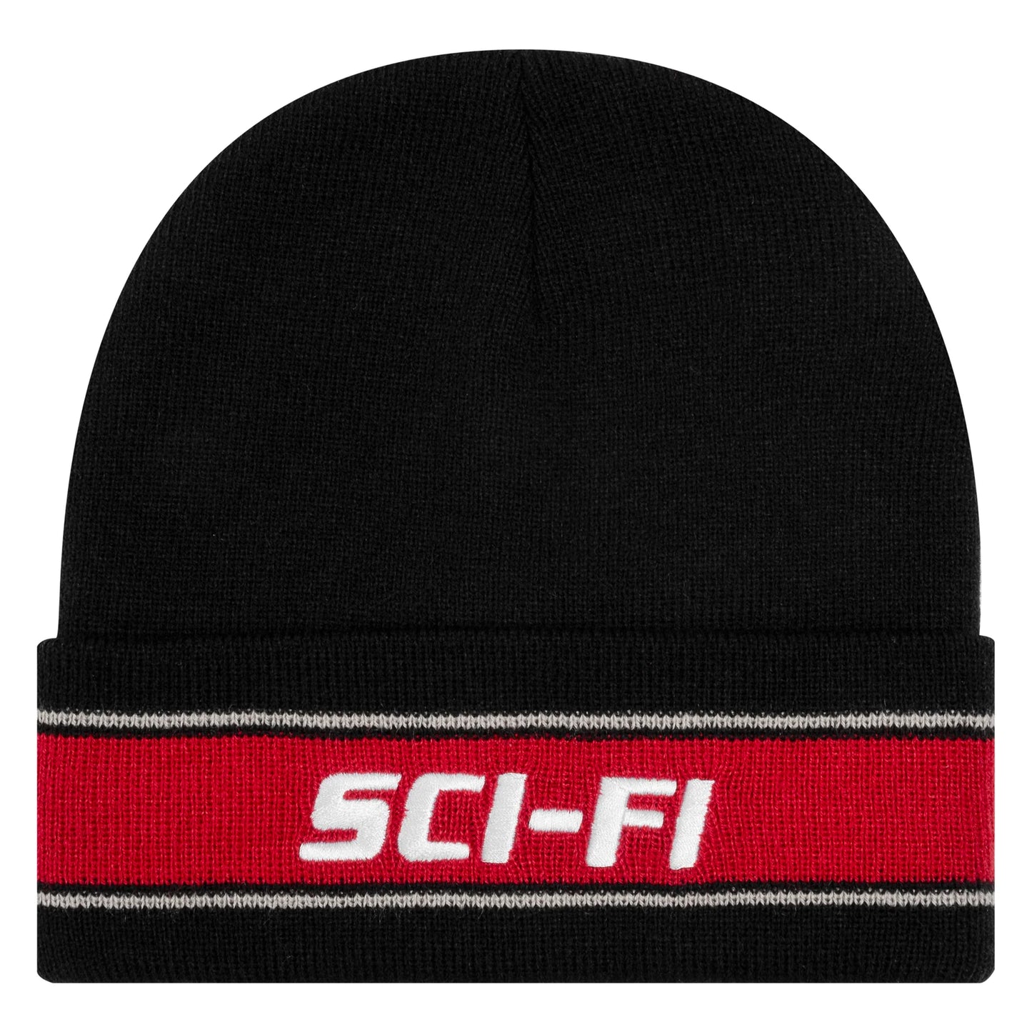 SCI-FI FANTASY - Stripe Fold Beanie Black