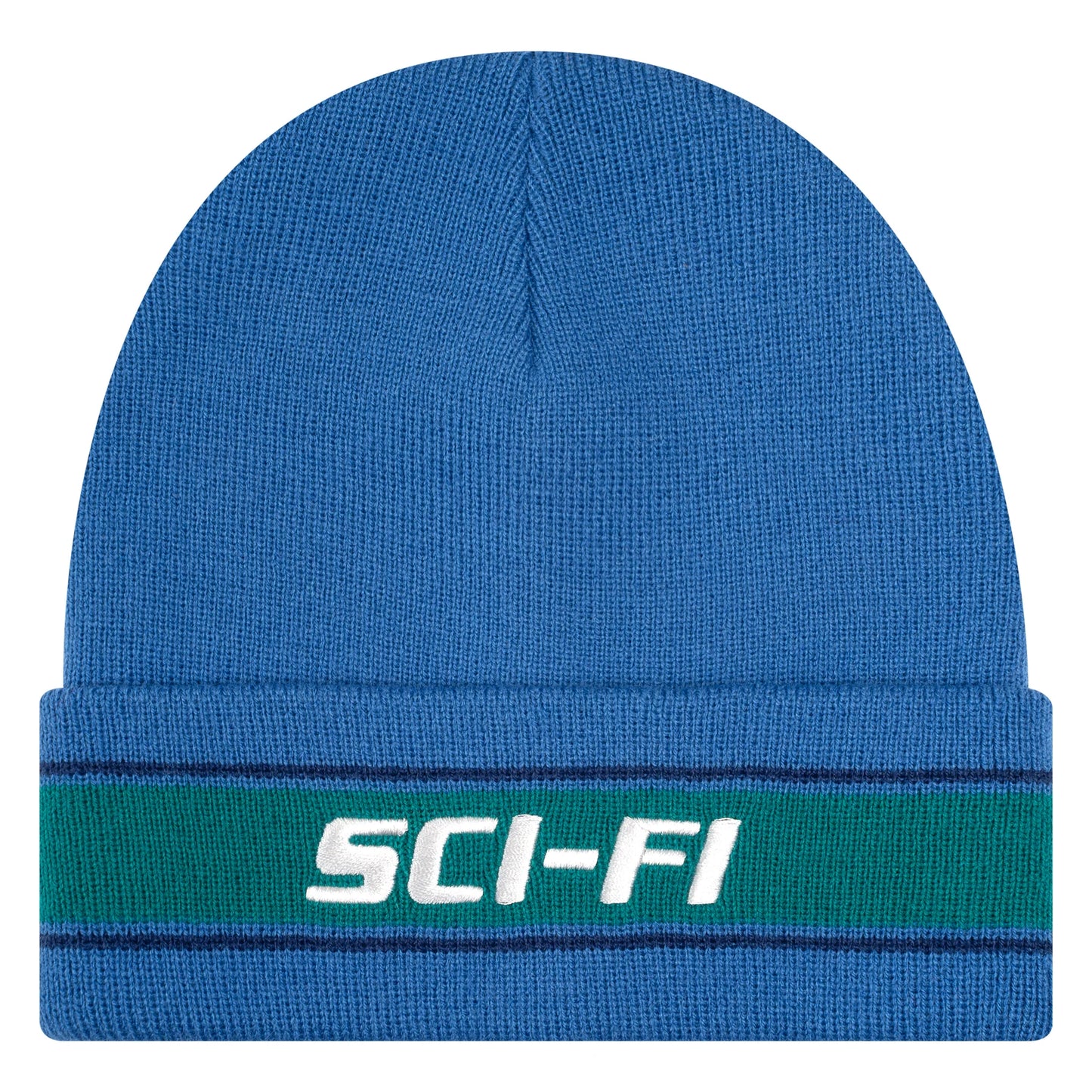 SCI-FI FANTASY - Stripe Fold Beanie Blue