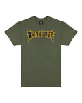 THRASHER - Spikey Tee Military Green