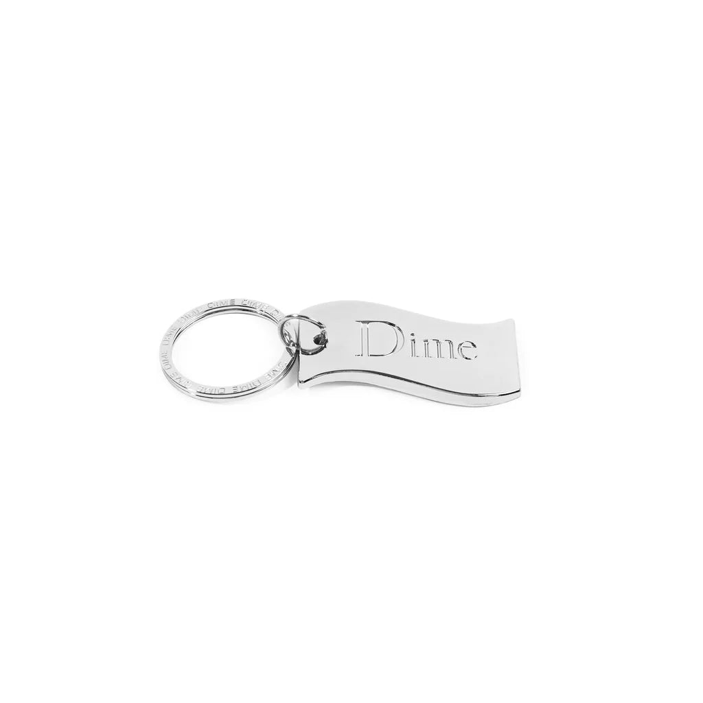 DIME - Classic Flag Keychain Silver