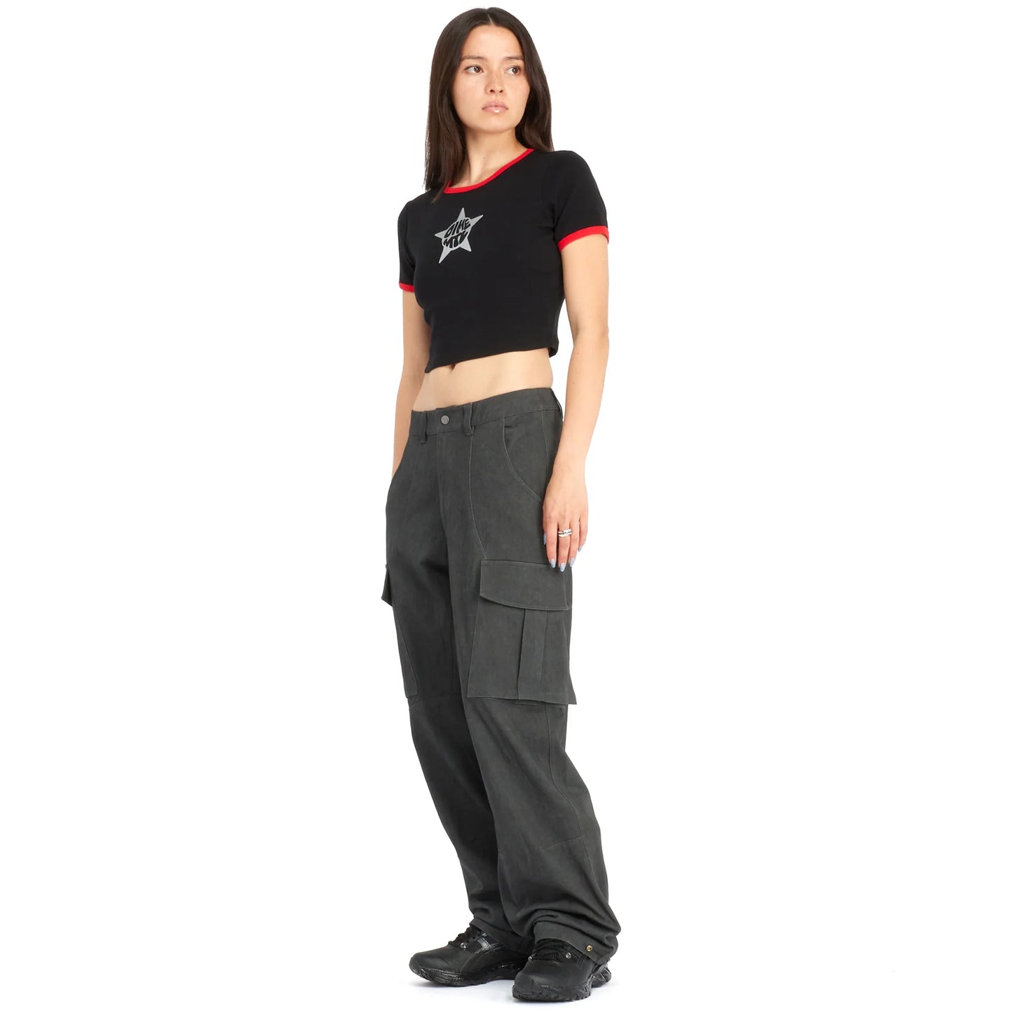 DIME - Star Baby Tee Black