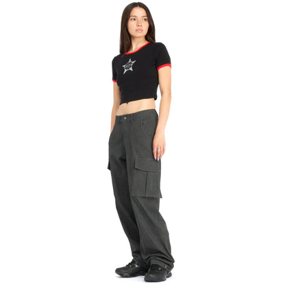 DIME - Star Baby Tee Black