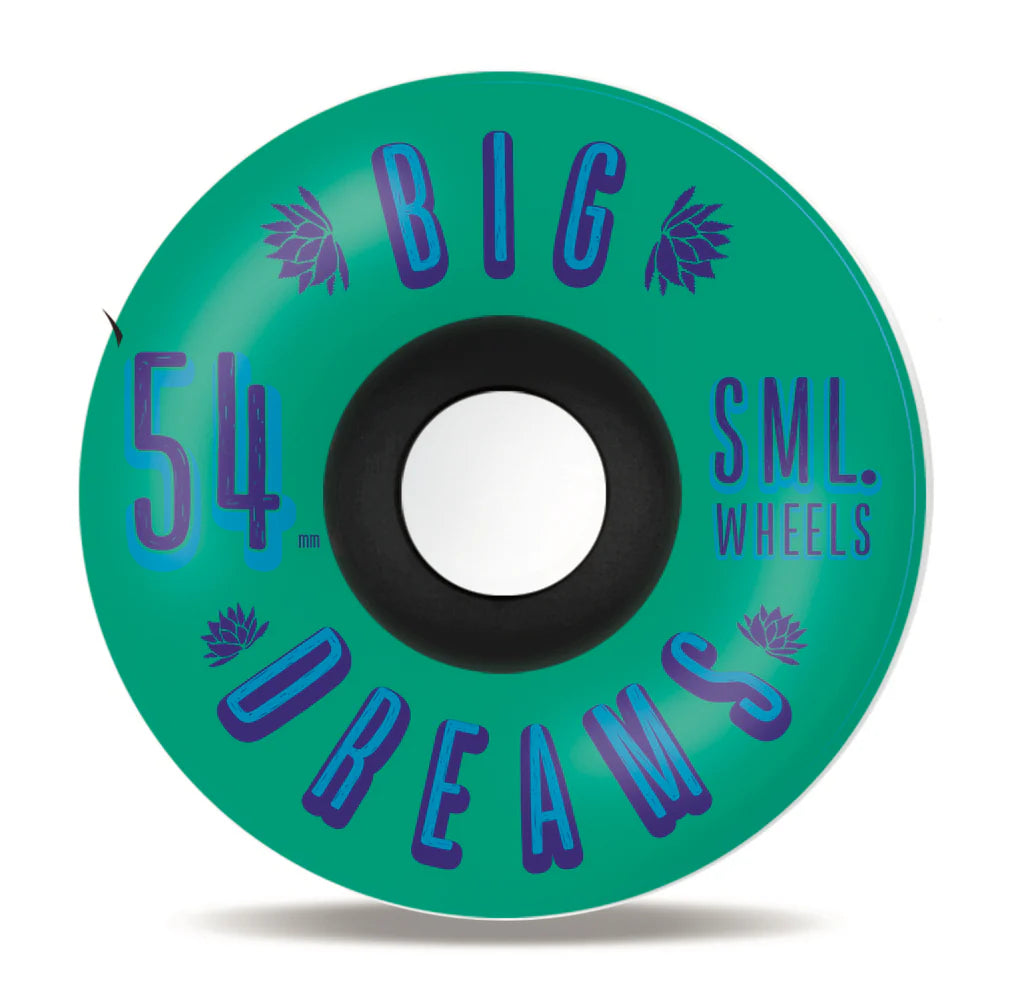 SML WHEELS - 54mm Succulent Cruiser Wheels Green 92a
