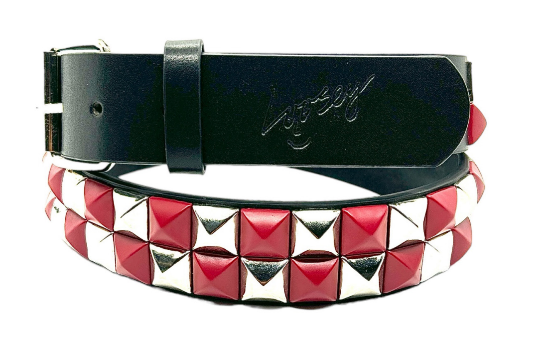 LOOSEY - Red Checkered Stud Finder Belt