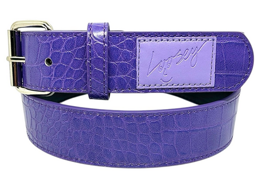 LOOSEY - Croc Skin Belt Purple