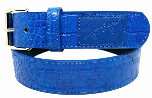 LOOSEY - Croc Skin Belt Blue
