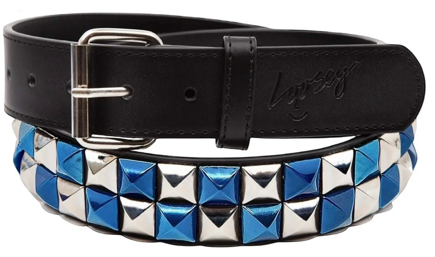 LOOSEY - Blue Checkered Stud Finder Belt