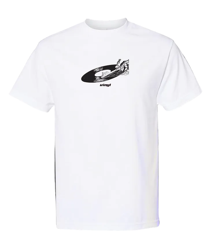 VINYL - Record Tee White