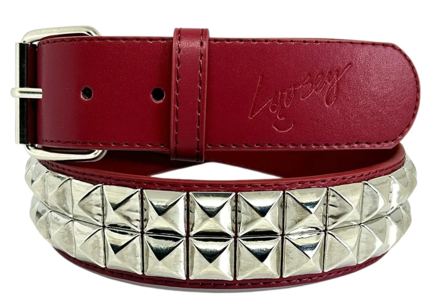 LOOSEY - Stud Finder Belt Maroon