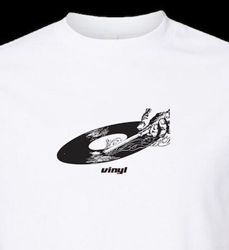 VINYL - Record Tee White