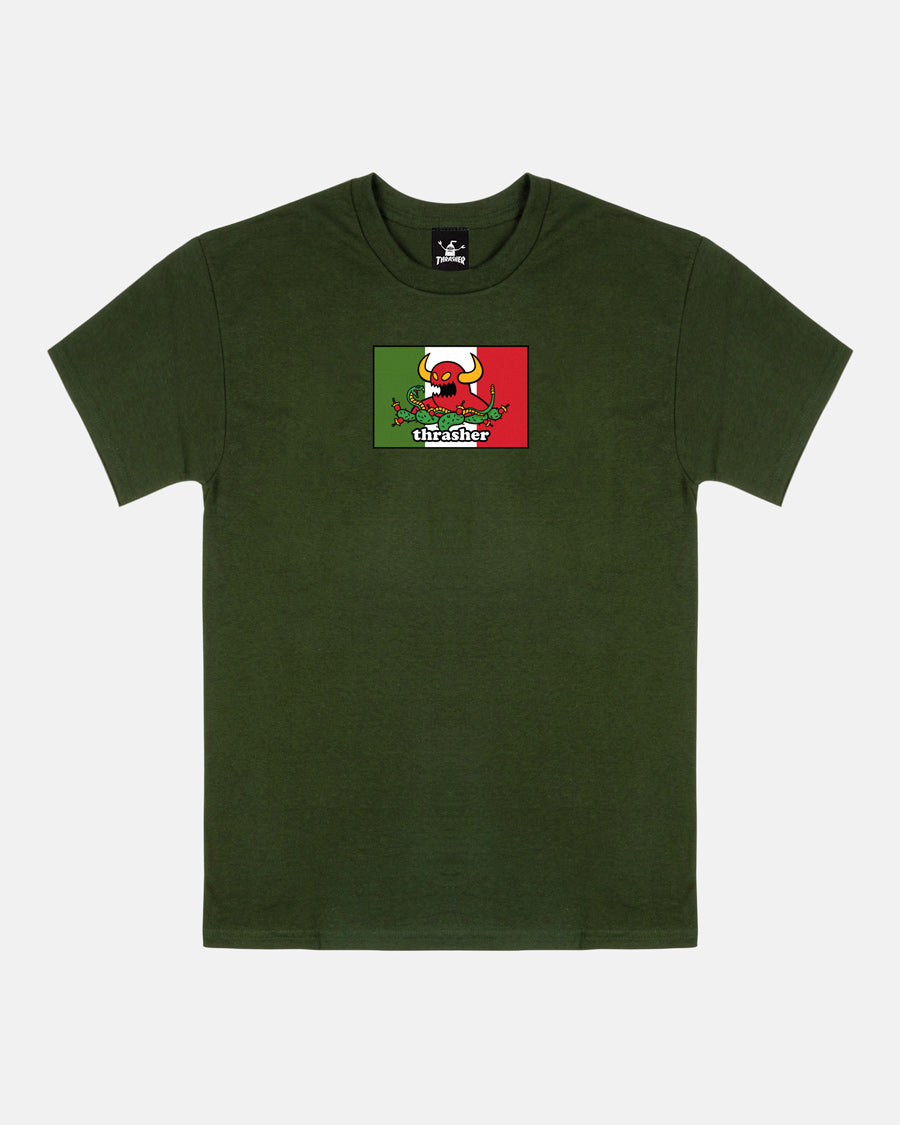 THRASHER - Toy Machine Hecho Tee Forest Green