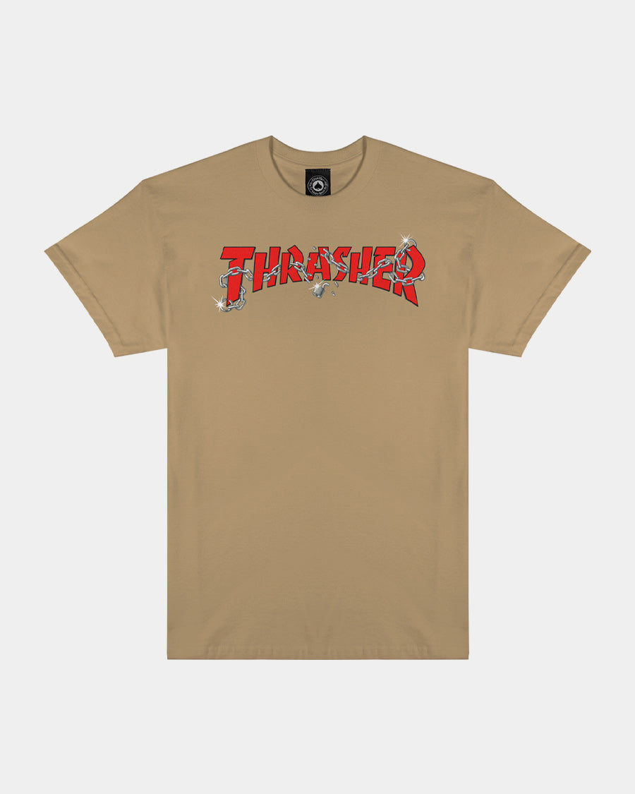 THRASHER - Chains Tee Tan