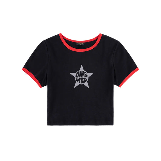 DIME - Star Baby Tee Black