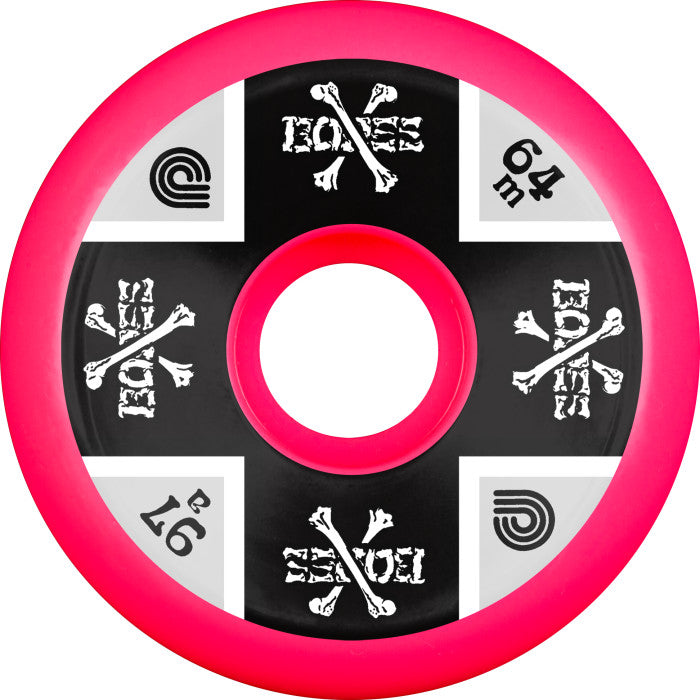 POWELL PERALTA - 64mm Cross Bones Pink 97a