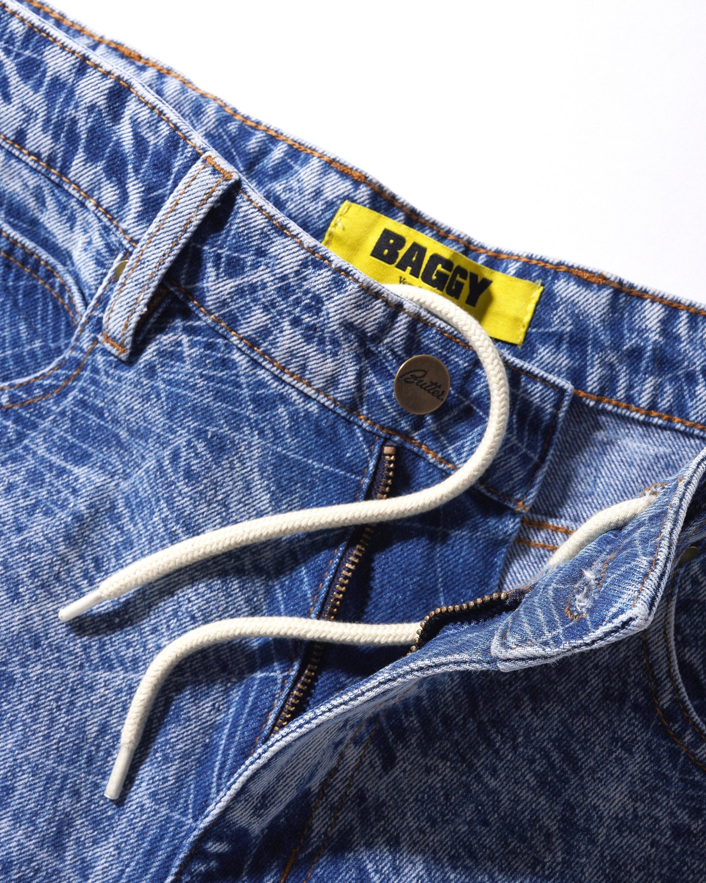 BUTTER GOODS - Web Denim Jeans Acid Wash Indigo