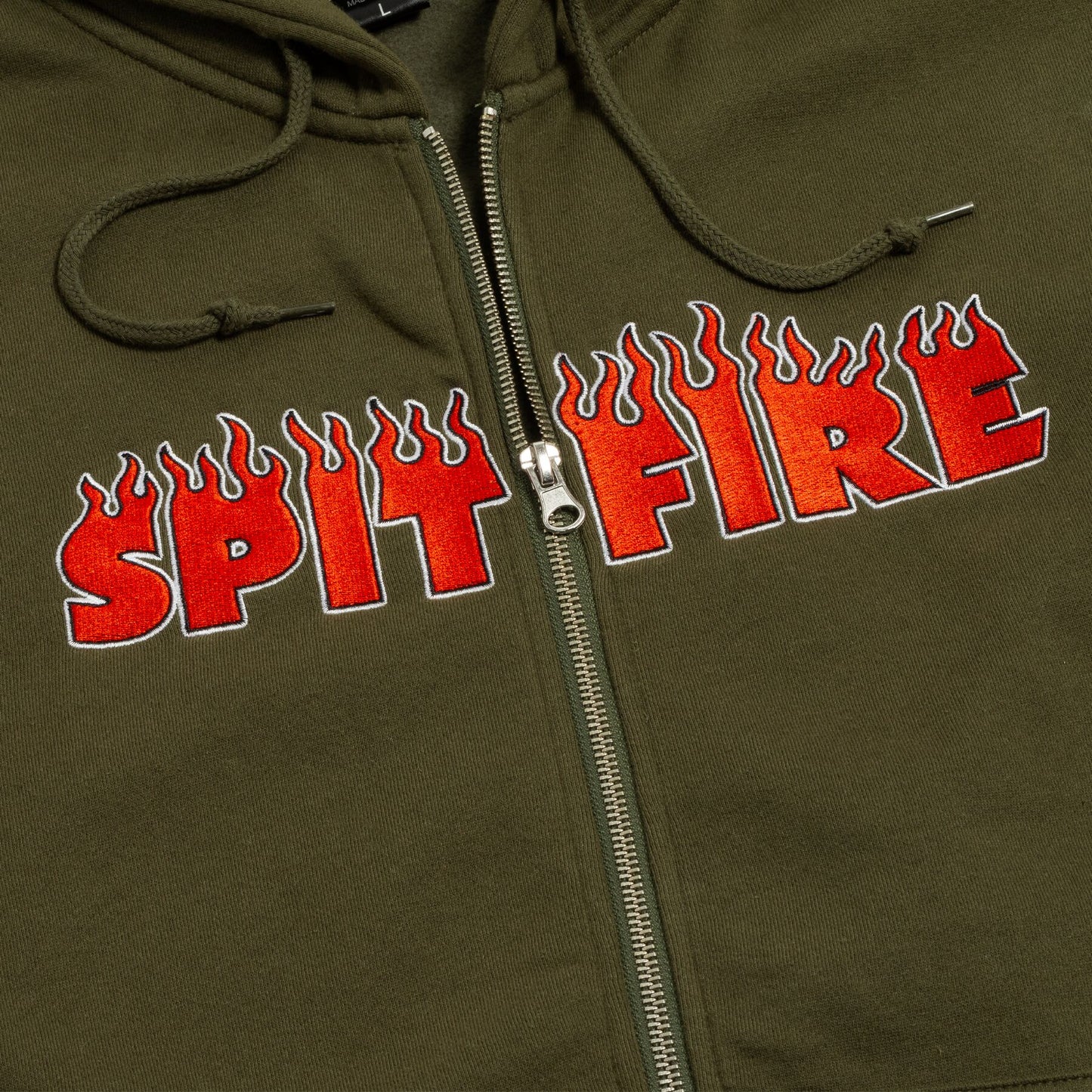 SPITFIRE - Demon Seed Script Zip Hoodie Olive