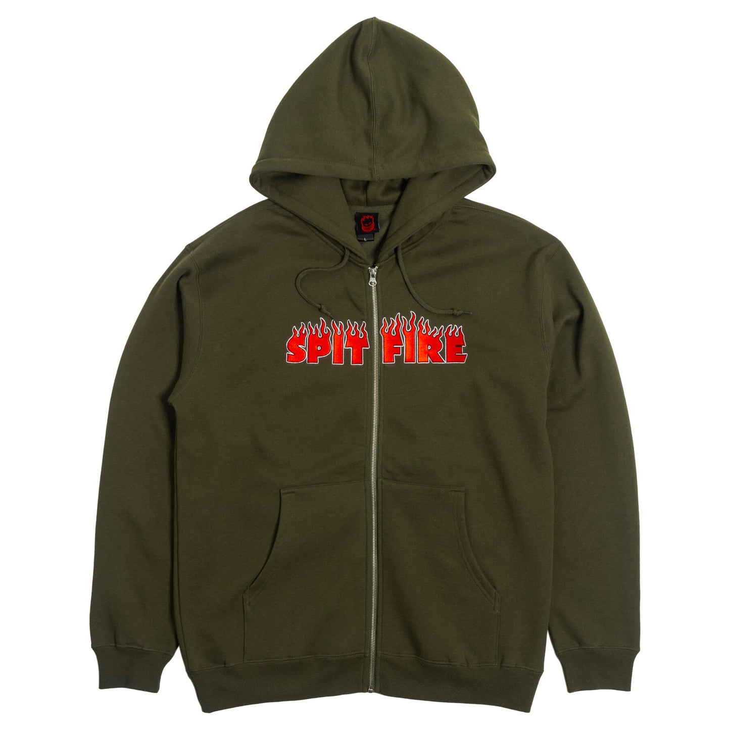 SPITFIRE - Demon Seed Script Zip Hoodie Olive