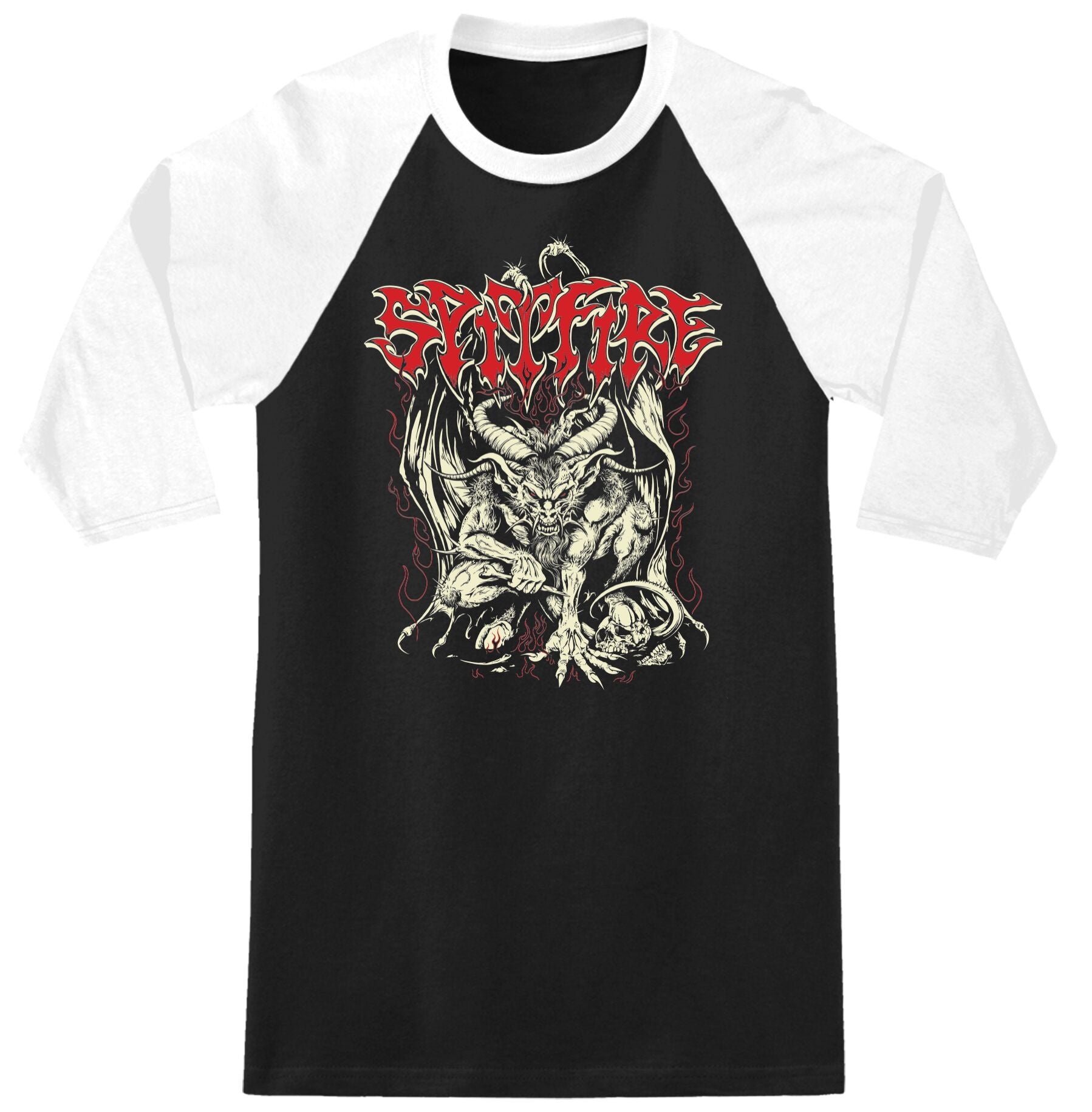 SPITFIRE - Demon 3/4 Sleeve Tee Black/White