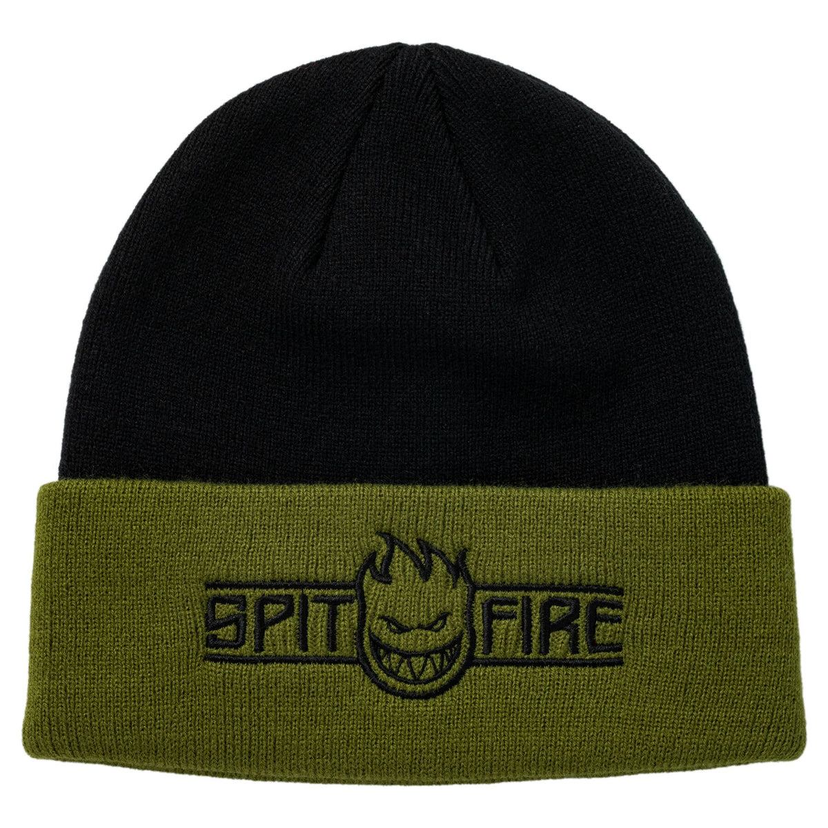 SPITFIRE - Live To Burn Arch Cuff Beanie Black/Olive